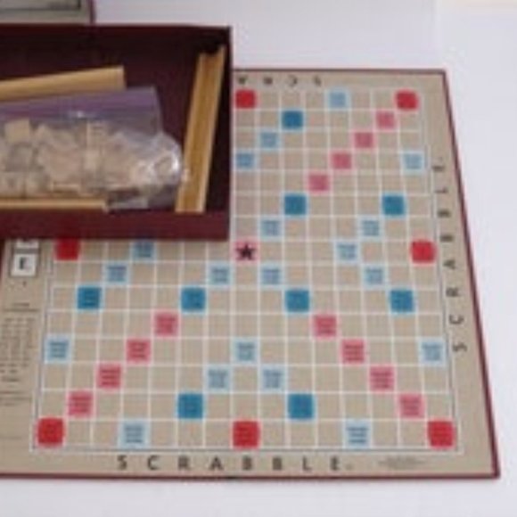 Scrabble Board Game Vtg 1953 Word Game in Burgundy Box COMPLETE - Picture 10 of 12